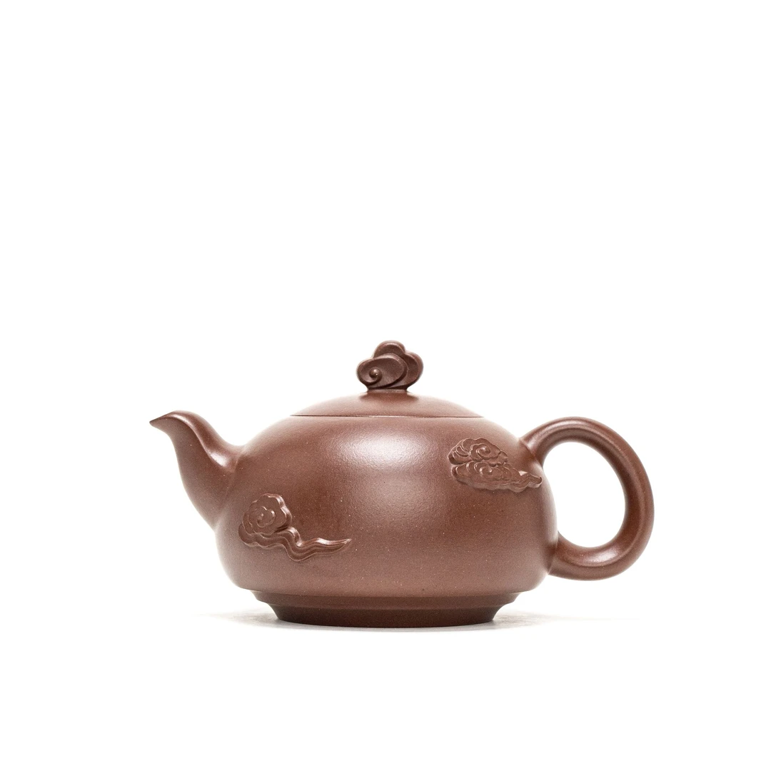 【亘古】《飞天祥云》精工半手 一厂老紫泥 190cc 手工紫砂茶壶