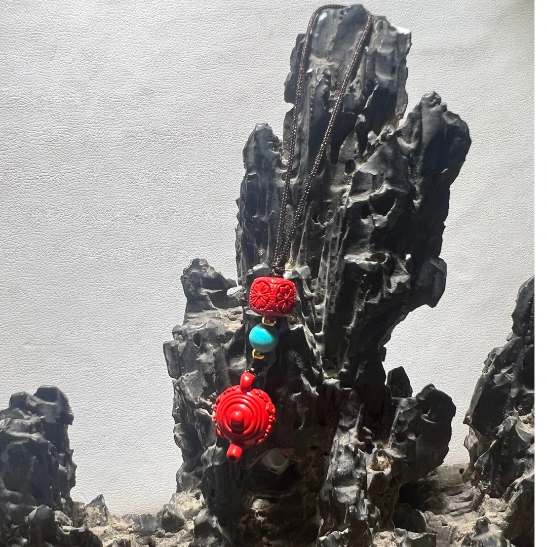 含辰砂工艺品朱砂把把壶手机链 带绳长约85mm约4.7g B250923-04