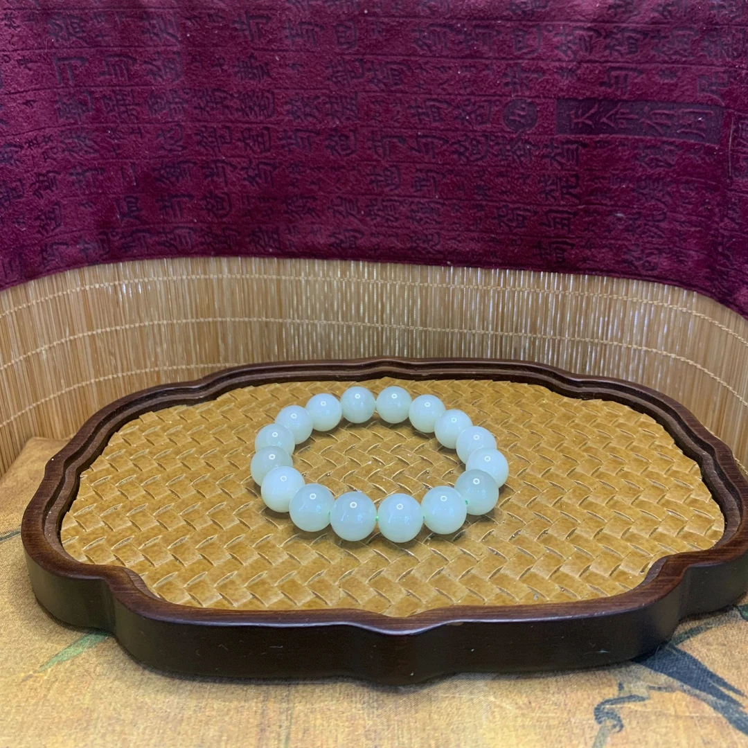 K和田玉圆珠手串（卡12）1840