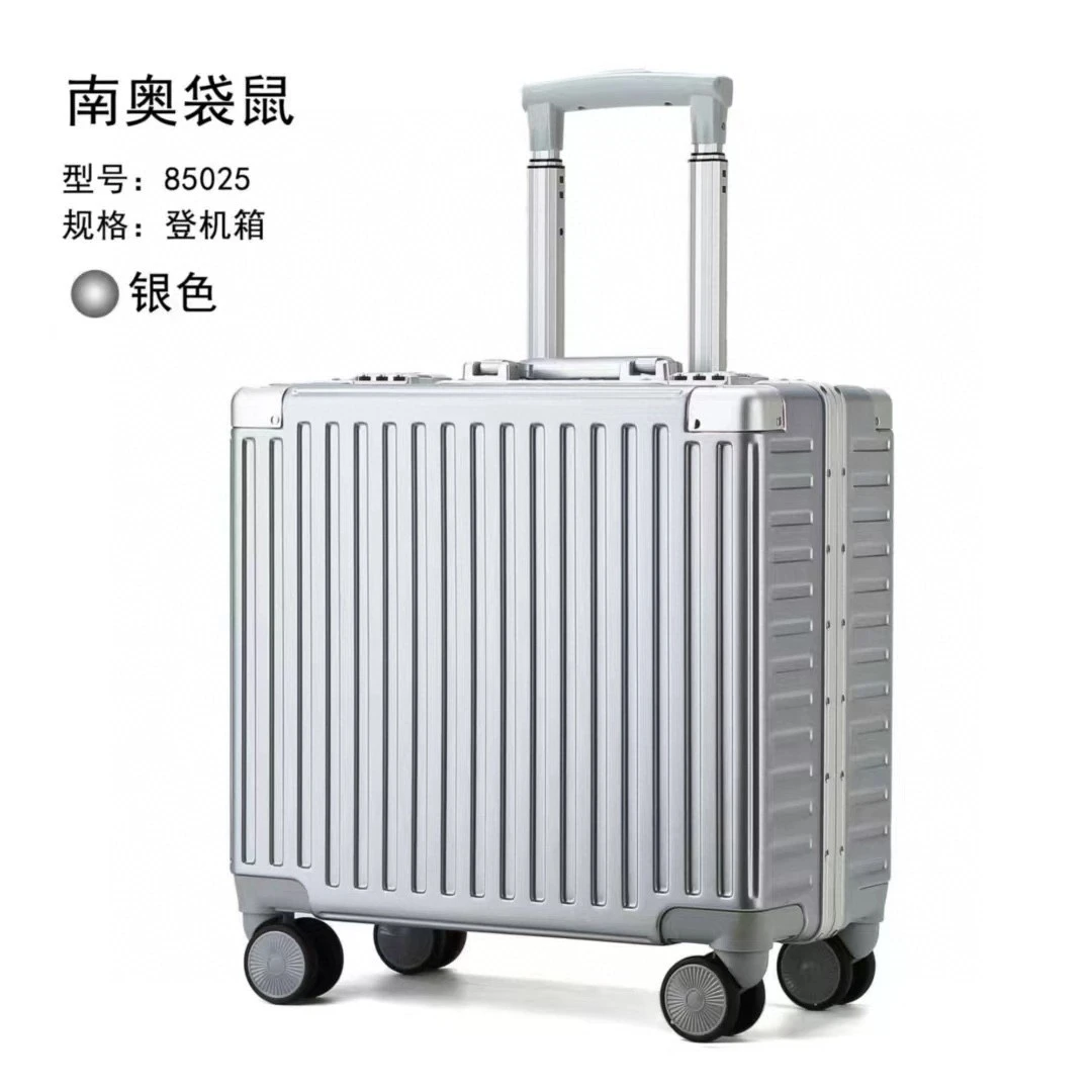 内置成人有手机袋男PC锁扣旅行箱银色拉杆箱防水女款