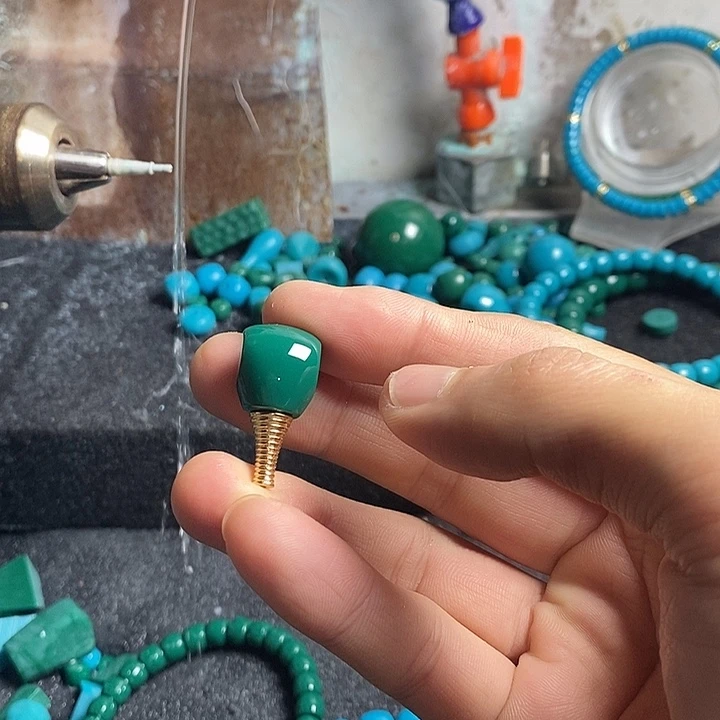 无***海石英石非金属老油绿14三通一个