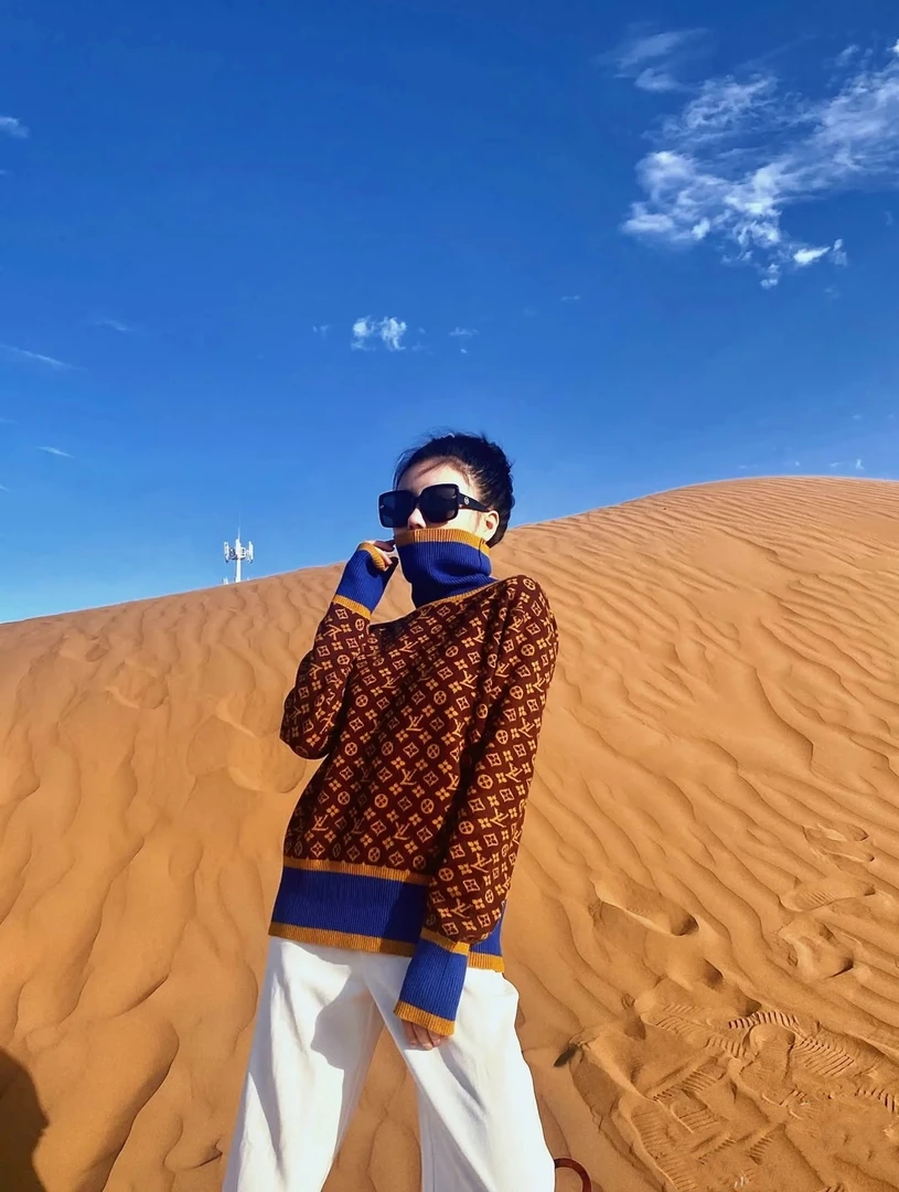 LouisVuitton/路易威登 yy0127 老花满印高领毛衣 xs码 95新