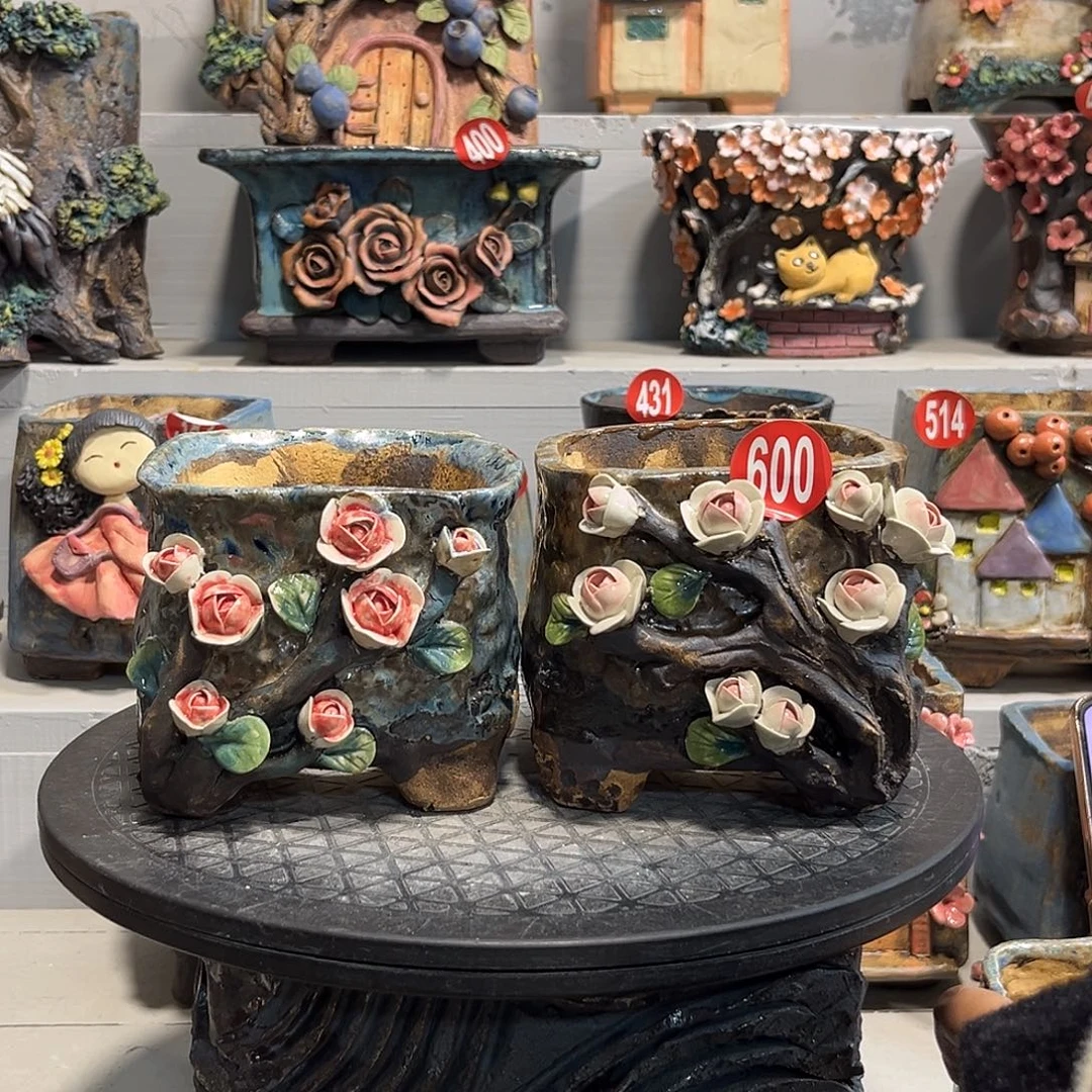 600 号陶然花器手工花盆