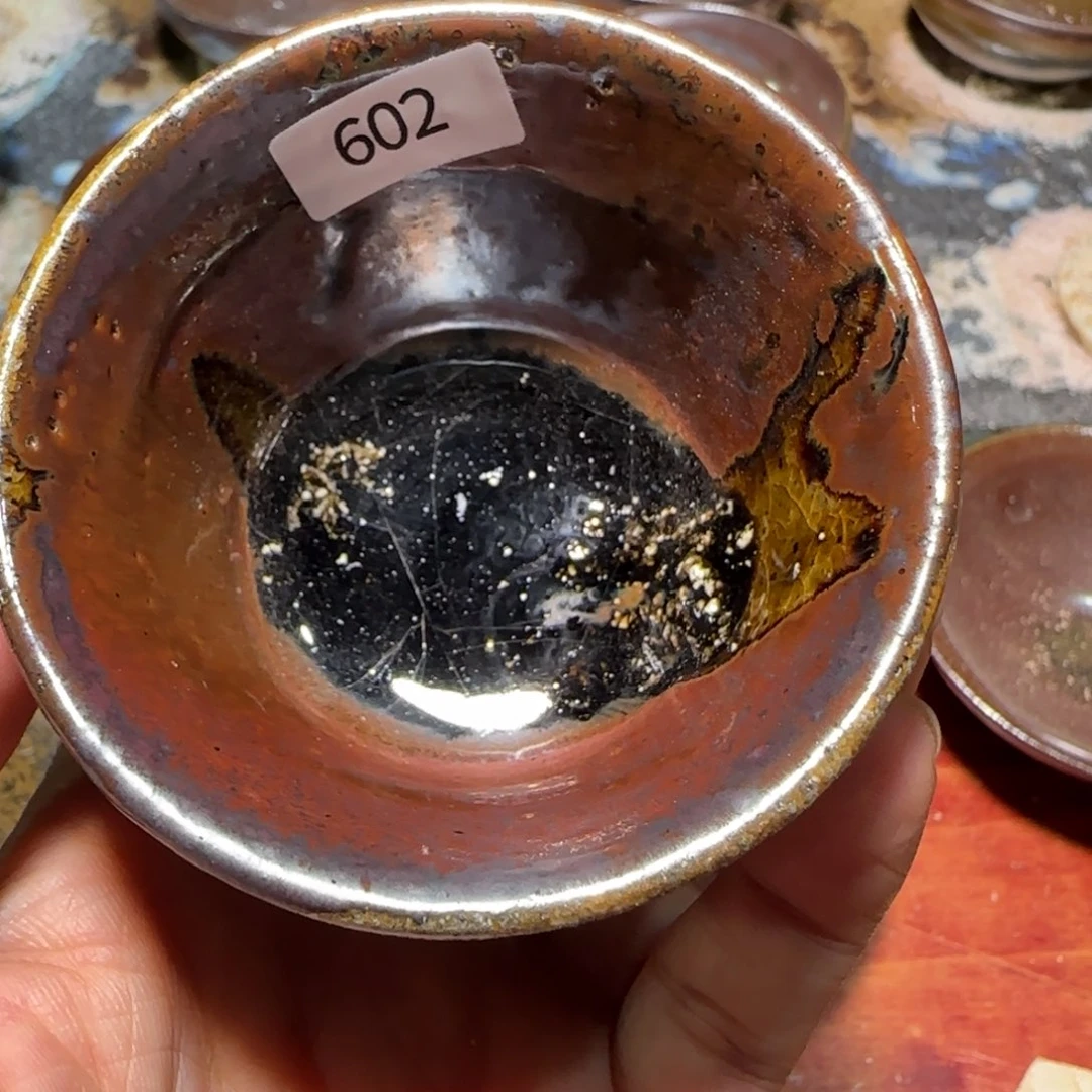柴烧建盏茶盏茶杯602
