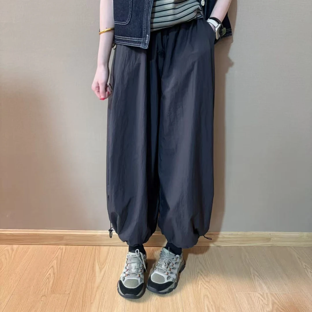 小众收口阔腿灯笼裤