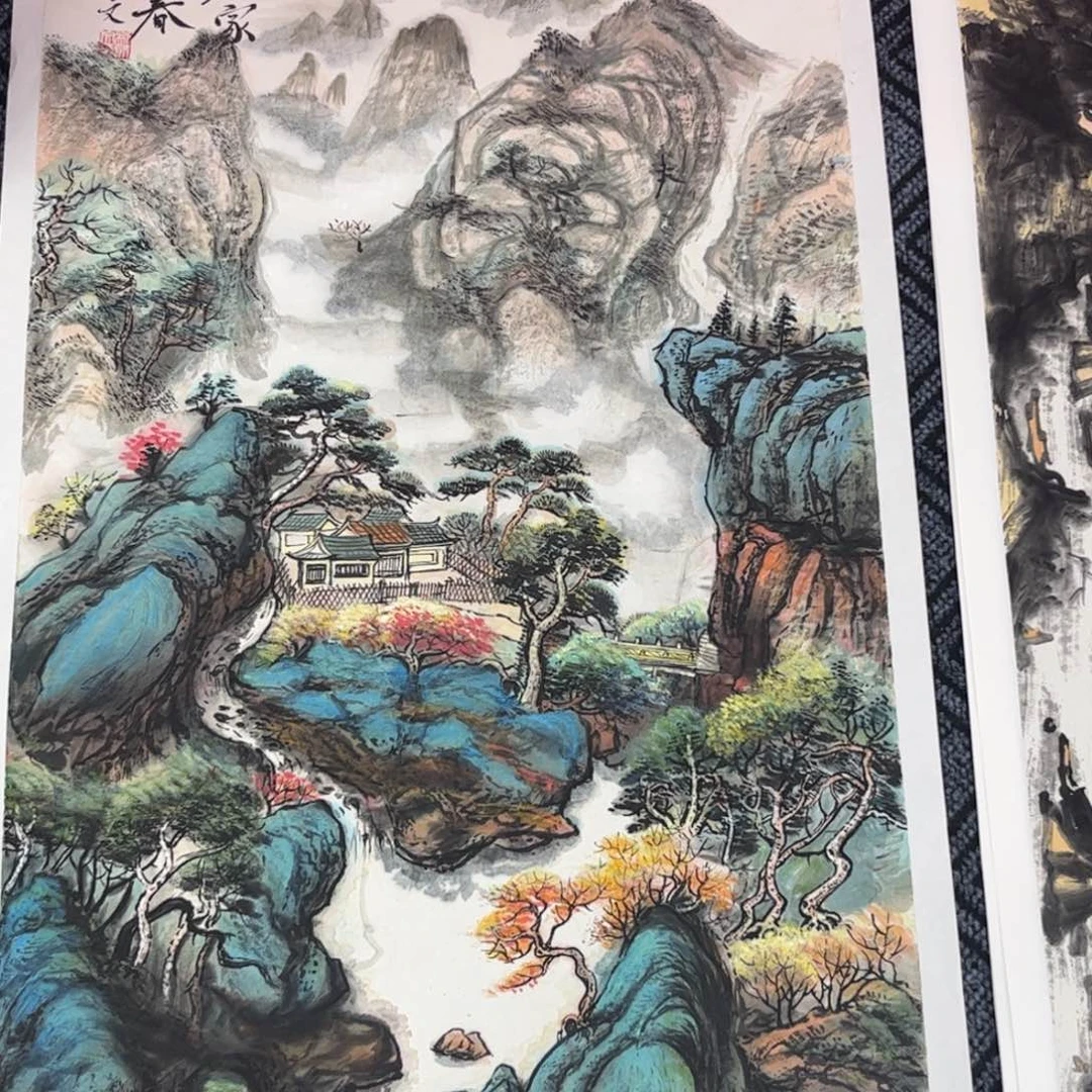 国画柳凤文老师大三尺山水琪