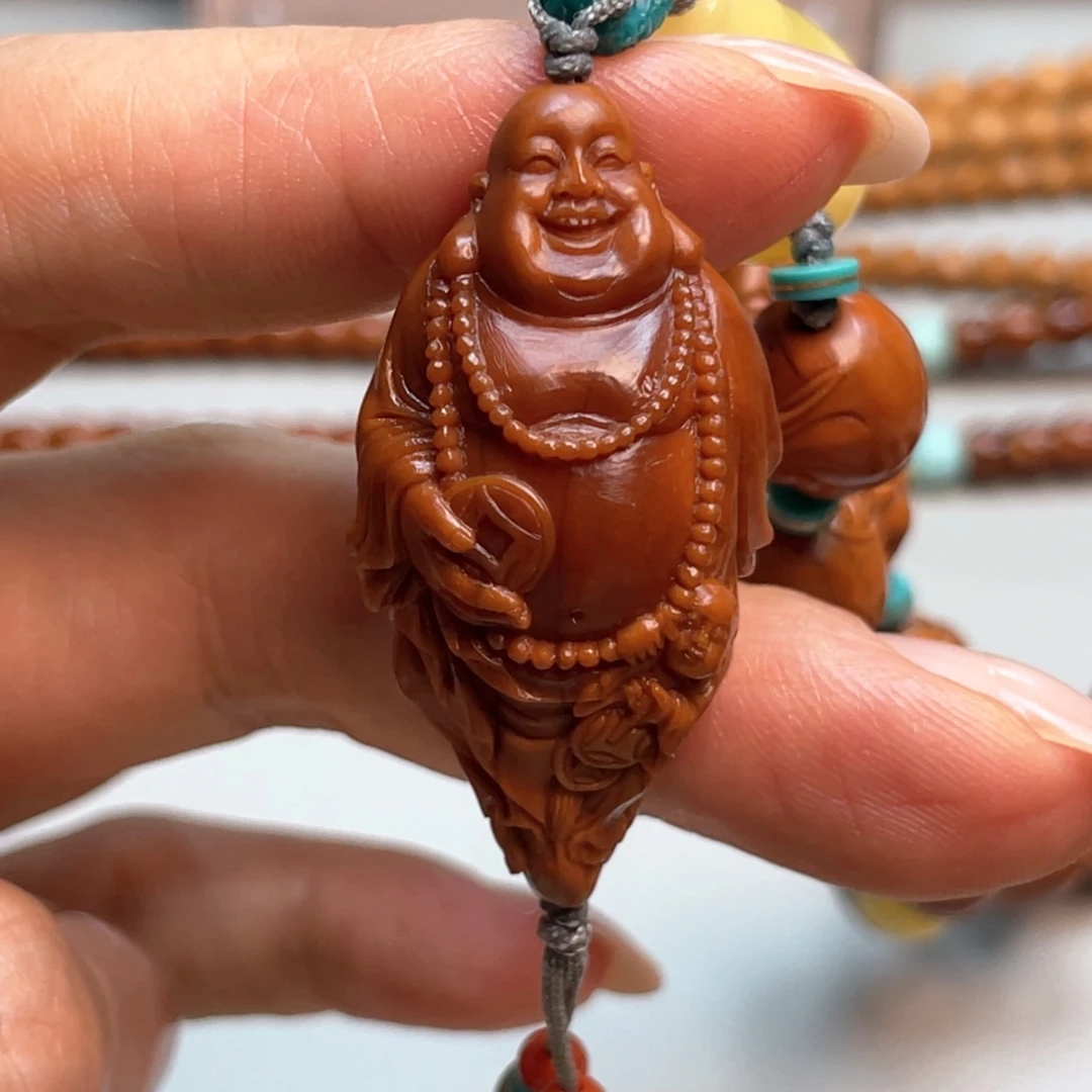 橄榄核吊坠童子弥勒