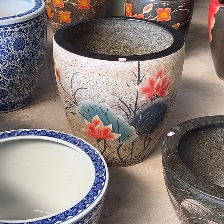 好***字景德镇陶瓷鱼缸艺术