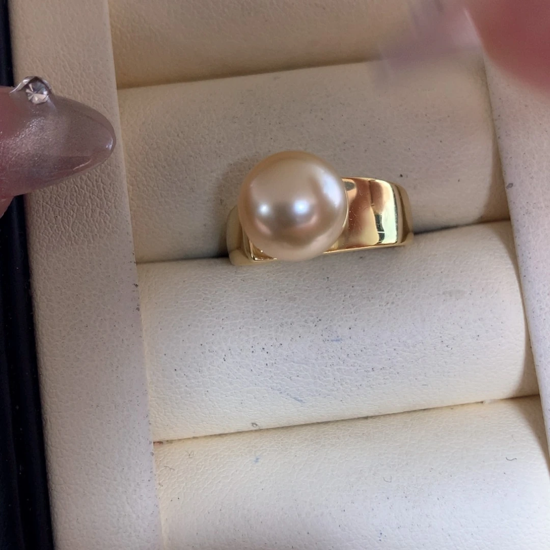 海水珍珠戒指银S925镶嵌