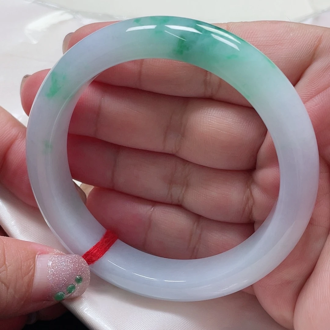 未镶嵌手镯翡翠缅甸翡翠手镯57圈