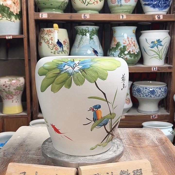 陶瓷苹果荷花鸟新款新款陶瓷