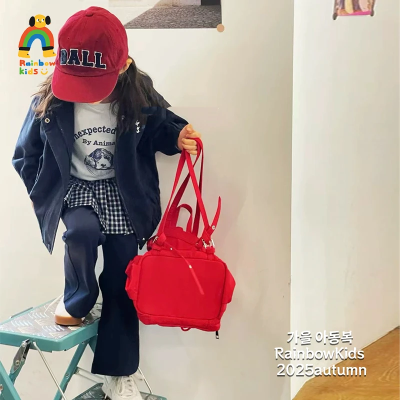 【彩虹家】2025秋款字母卡通外套屁帘休闲微辣裤三件套-66073