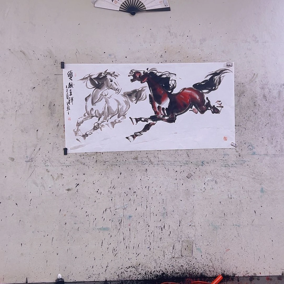 国画李**来四尺138x70c m c m