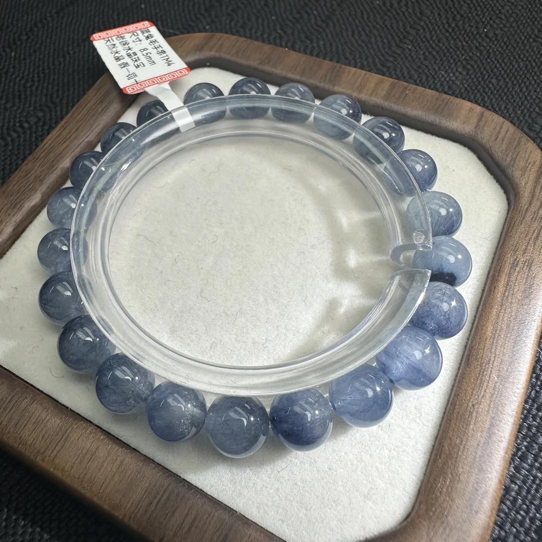 TM4天然蓝兔毛单圈手串蓝发晶手串/多样性发其一