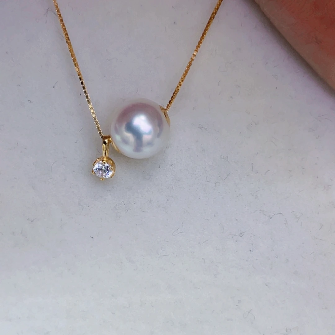 玉***啊海水珍珠吊坠(赠链)18K金镶嵌