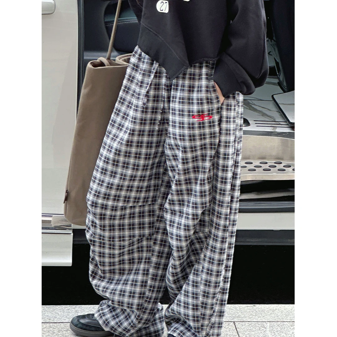 K29571孙小美女童格子休闲裤2025秋装新款儿童裤子春秋直筒裤