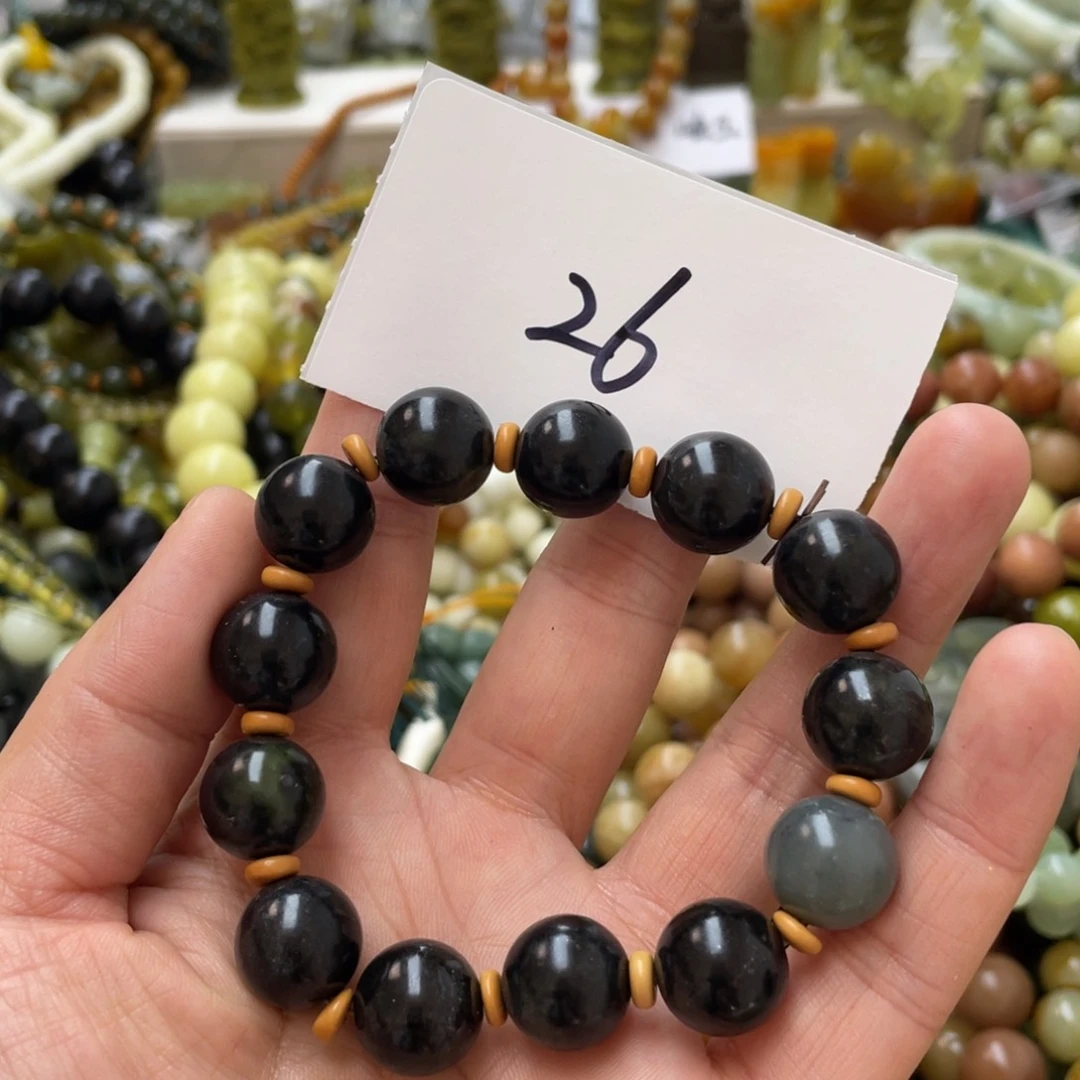 蛇纹石玉手链未镶嵌