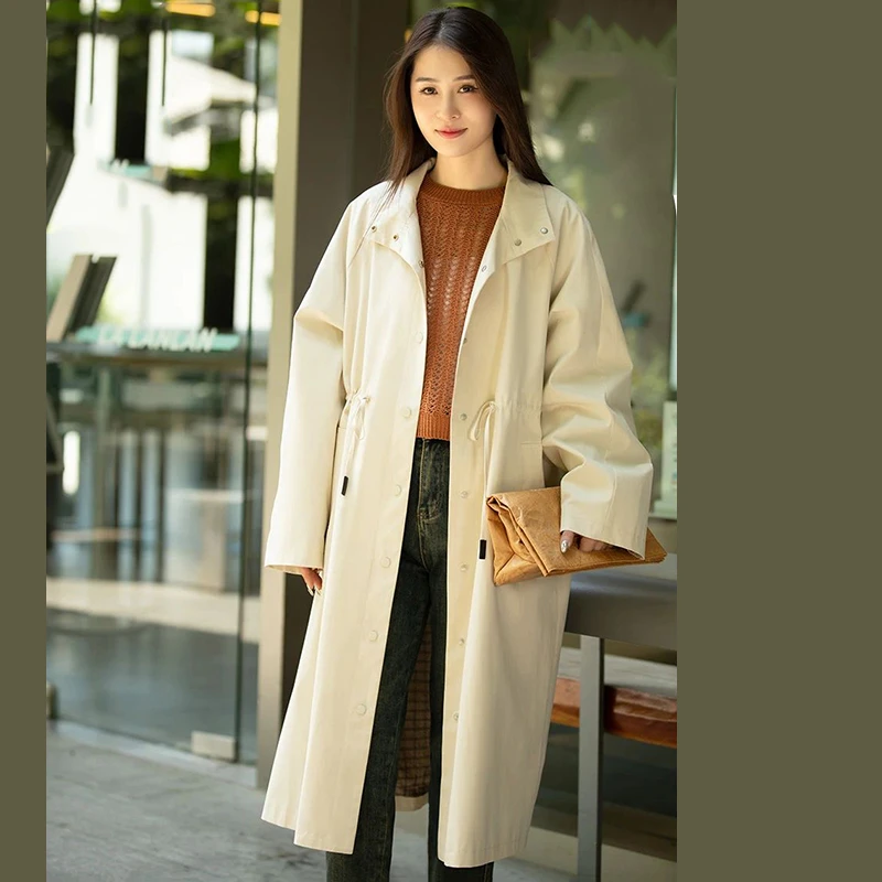 38734【画系列】气质系带风衣24F1129