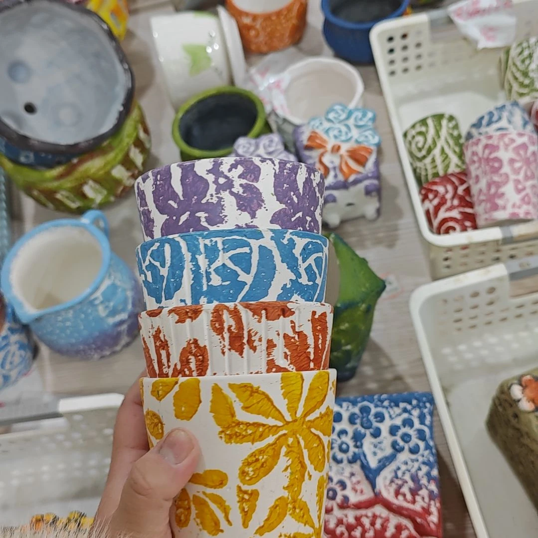 红陶吸水透气的白陶花盆凑满12发货