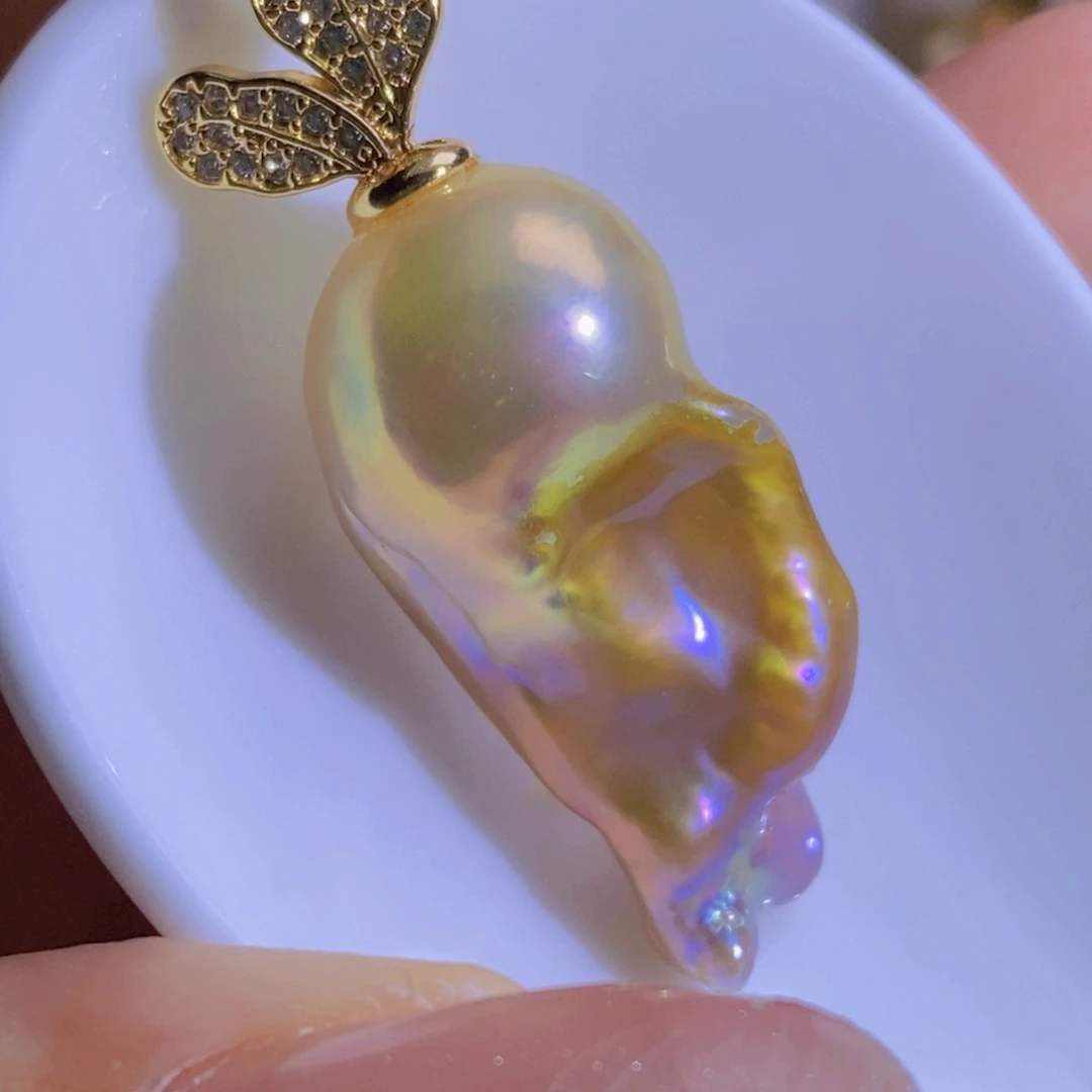 天然淡水珍珠（微瑕）合金淡水珍珠