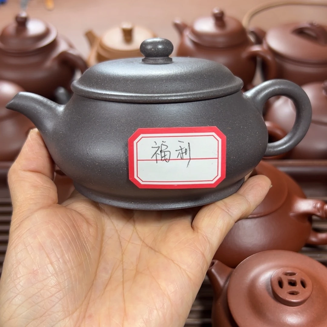 紫泥茶壶青灰泥 明炉 200cc
