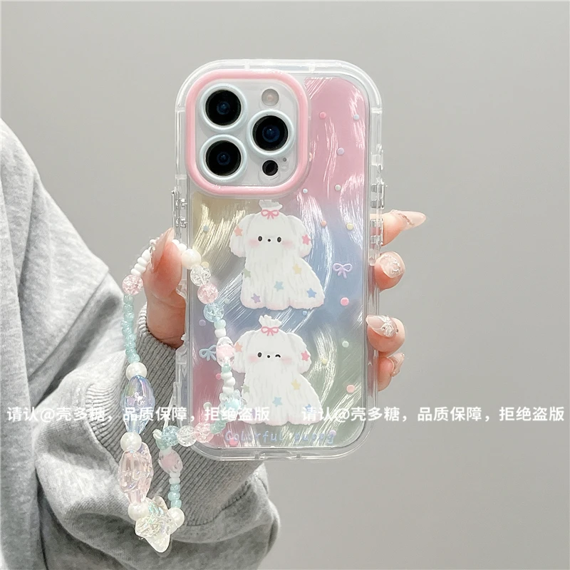 羽纱奶油壳适用苹果17/iPhone/华为荣耀/OPPO/VIVO/小米/手机壳潮