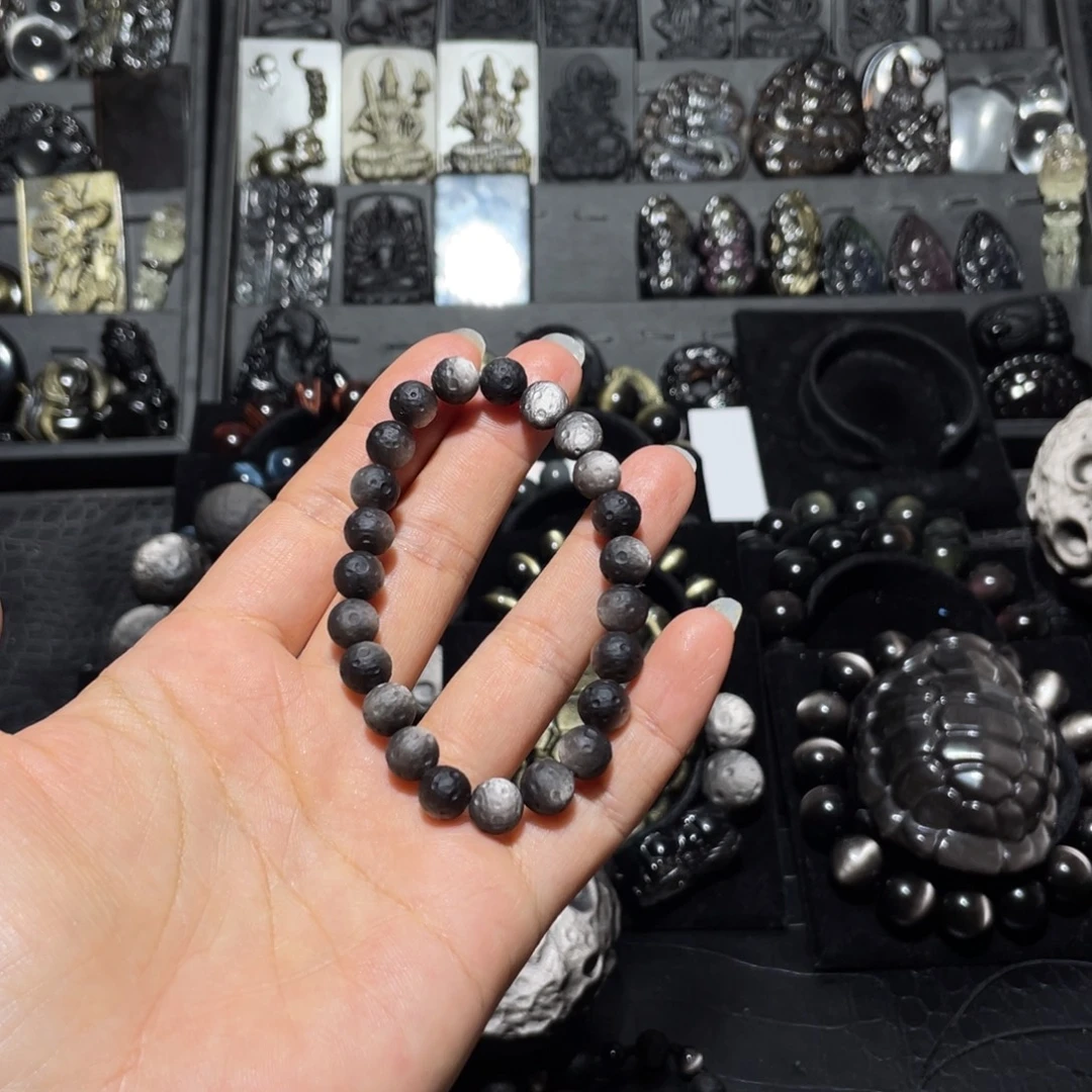 喵***橘黑曜岩未镶嵌珠宝奇石