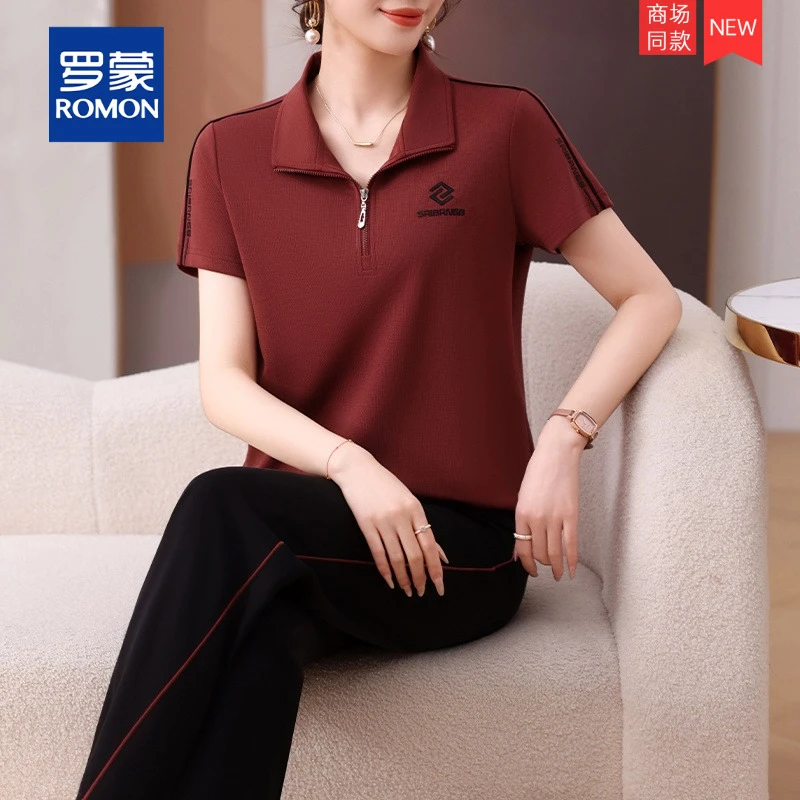 妈妈夏装运动服套装时尚大码2025新款中老年女夏季短袖T恤两件套