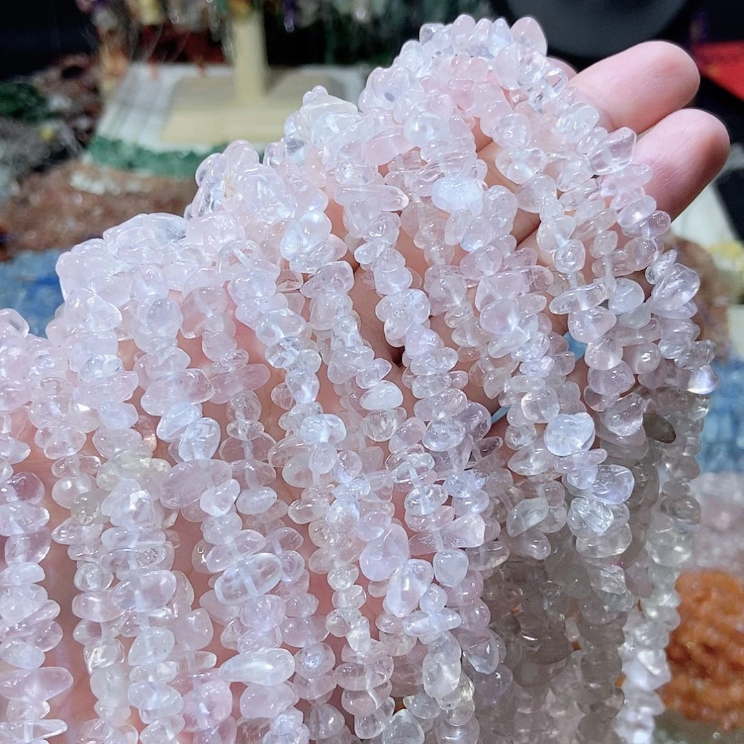 未镶嵌珠宝半成品水晶粉水晶