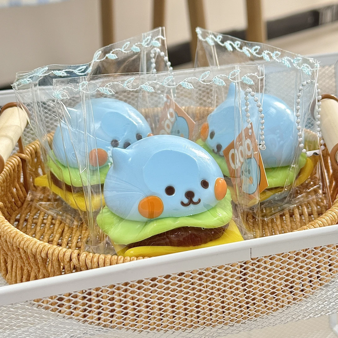 （酷儿汉堡奶油泥）微阻奶油泥烂泥感食品级硅胶捏捏乐