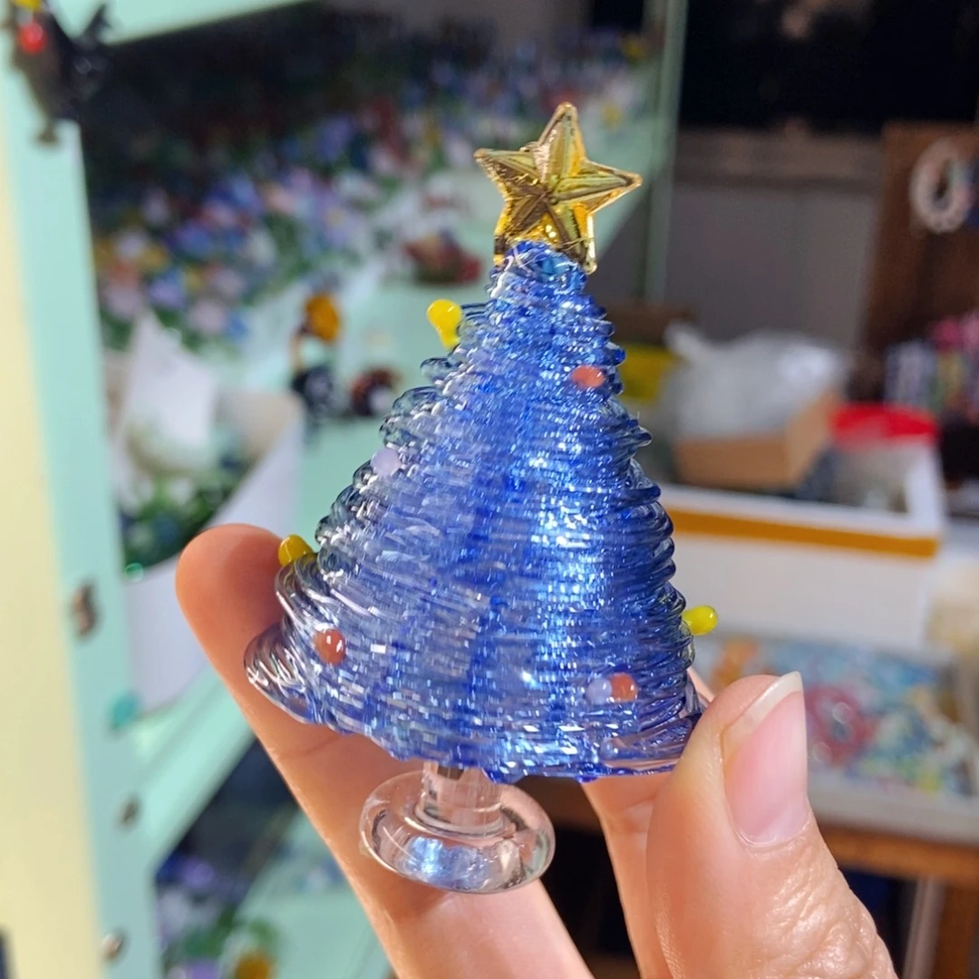 琉璃手工艺品蓝色