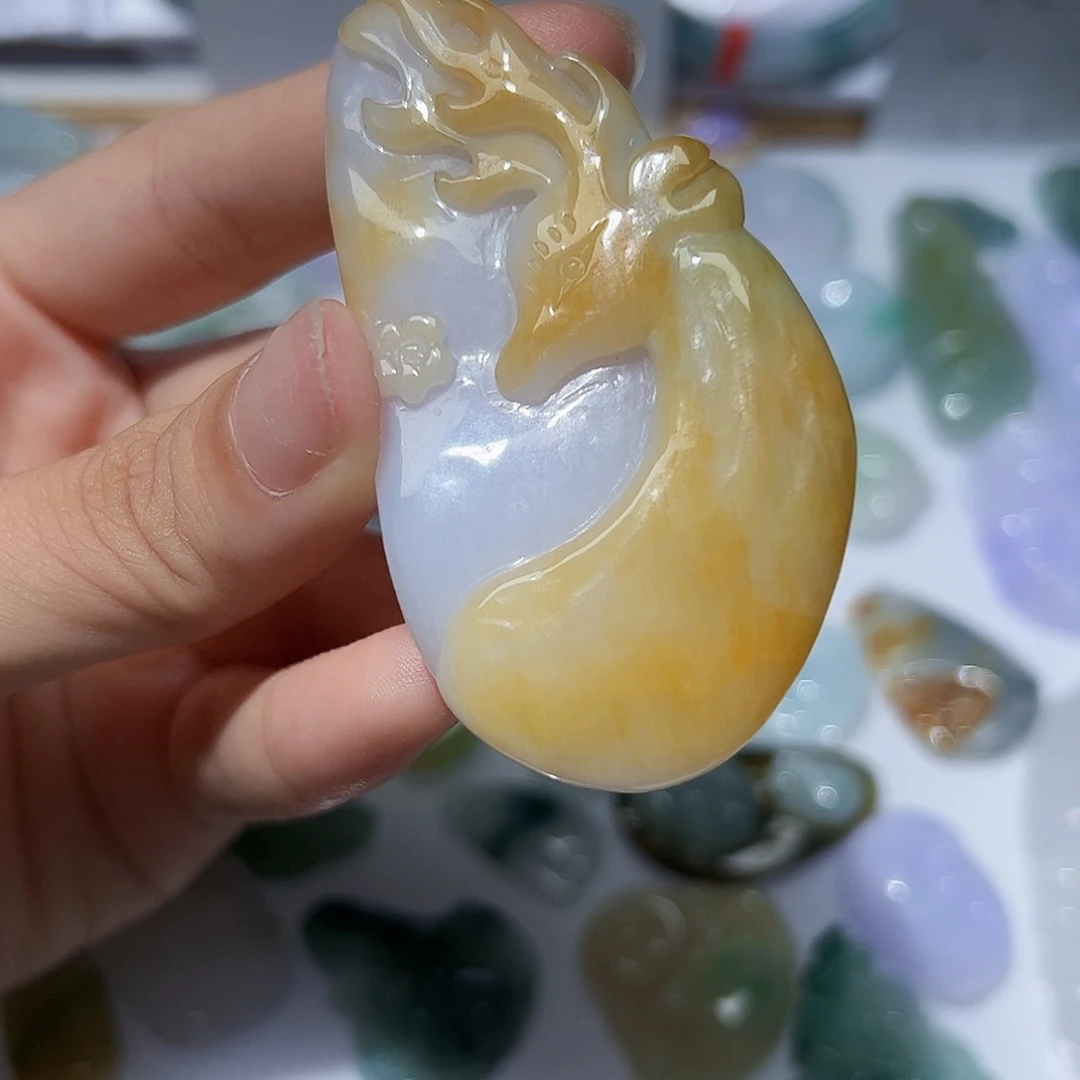 翡翠未镶嵌颈饰天然A货翡翠