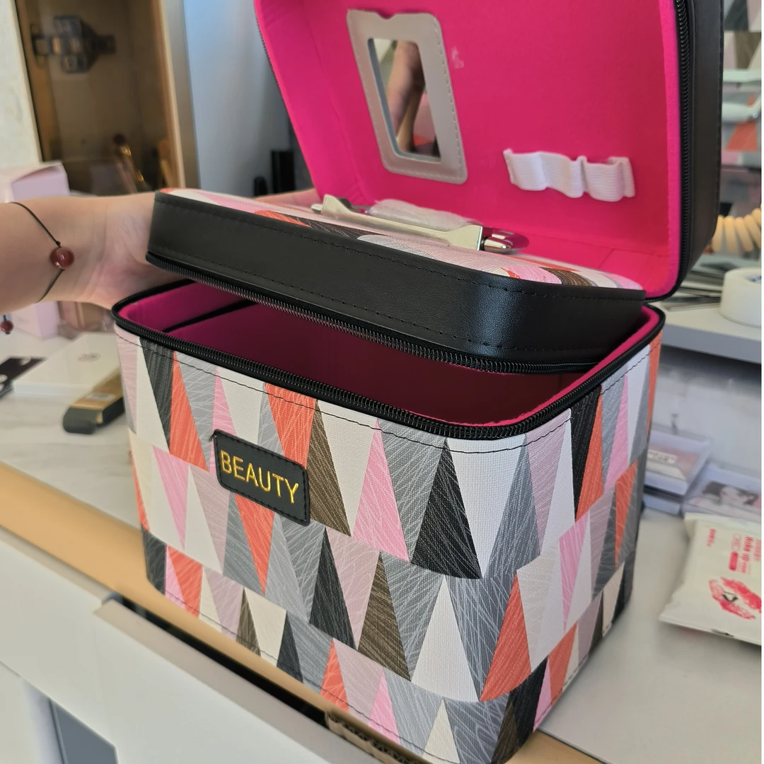 【新疆包邮】2306-天艺彩色拼图化妆箱 尺寸21*15*16cm