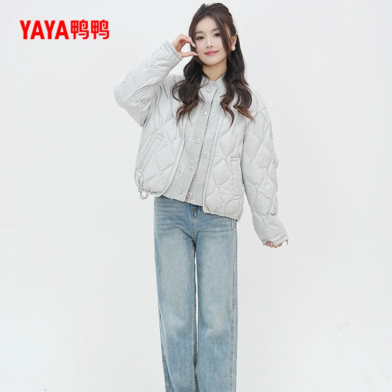 YAYA/鸭鸭轻薄时尚休闲百搭宽松舒适保暖女士短款羽绒服88AW1232