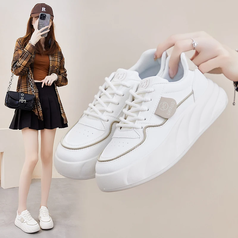 小白鞋女001-199网红学生厚底小众百搭鞋子休闲女鞋阿甘德训板鞋