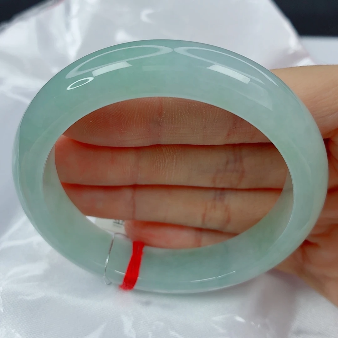 翡翠未镶嵌手镯57正圈，冰晴水，031