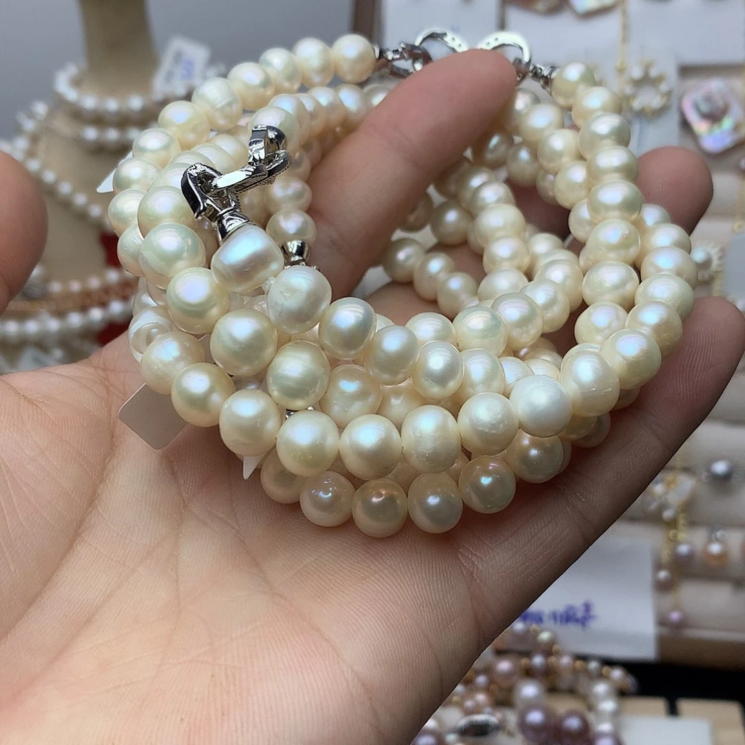 淡水珍珠7-8未镶嵌x31项链