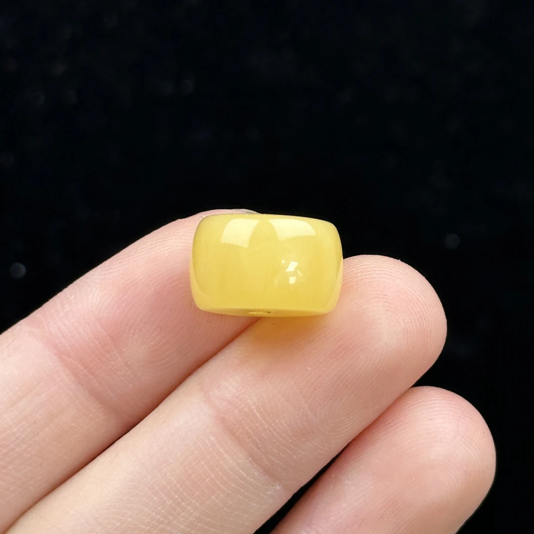 D6100天然原矿蜜蜡 瑕疵特价墩子13.6*8.5mm支持复检假一罚十