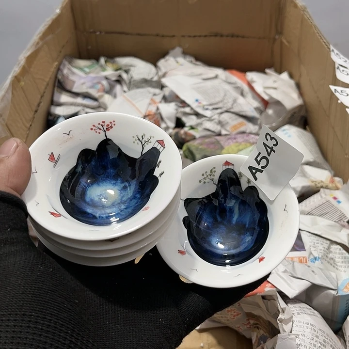 瓷片茶摆件工艺品摆件666