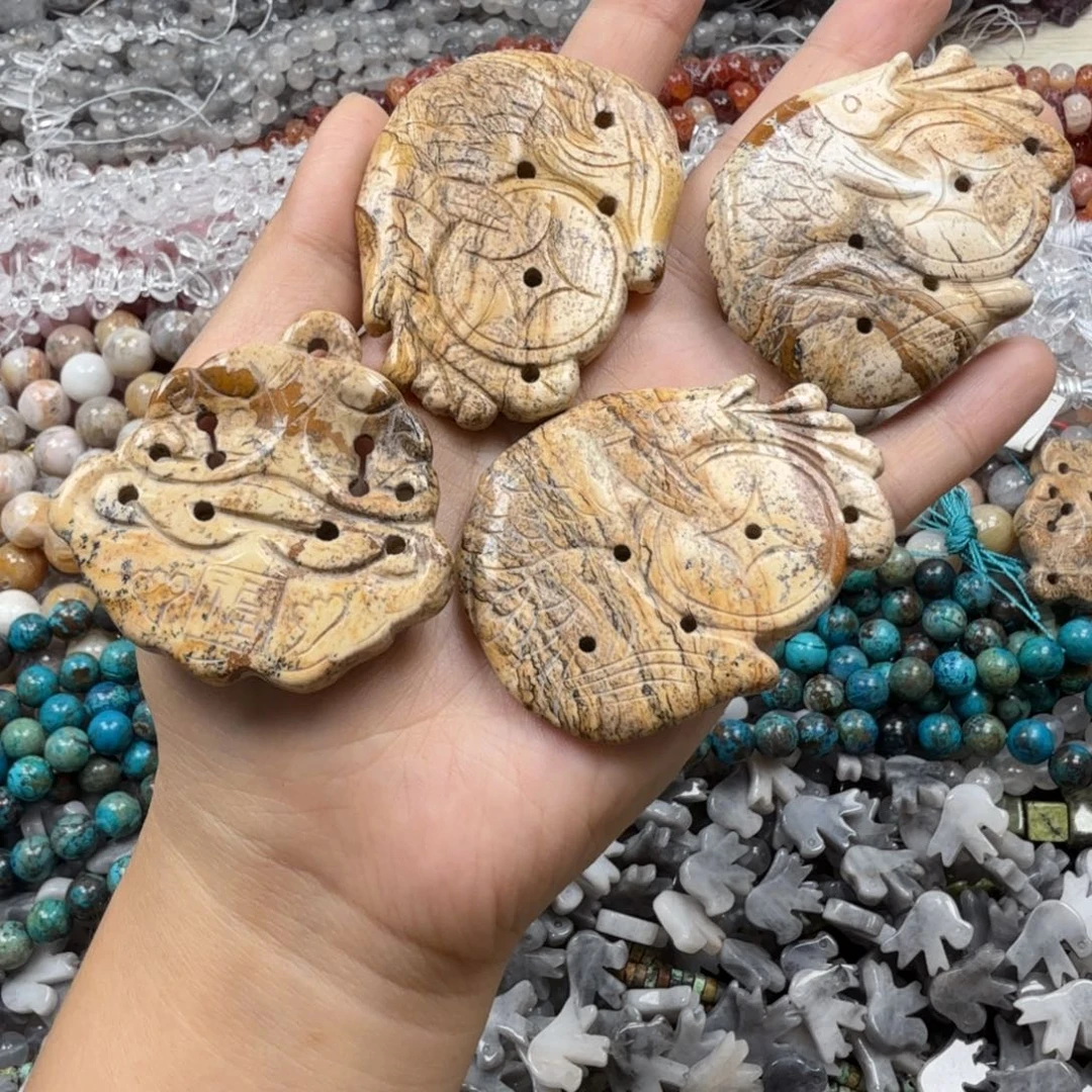 水晶珠宝半成品未镶嵌进口图画化一颗