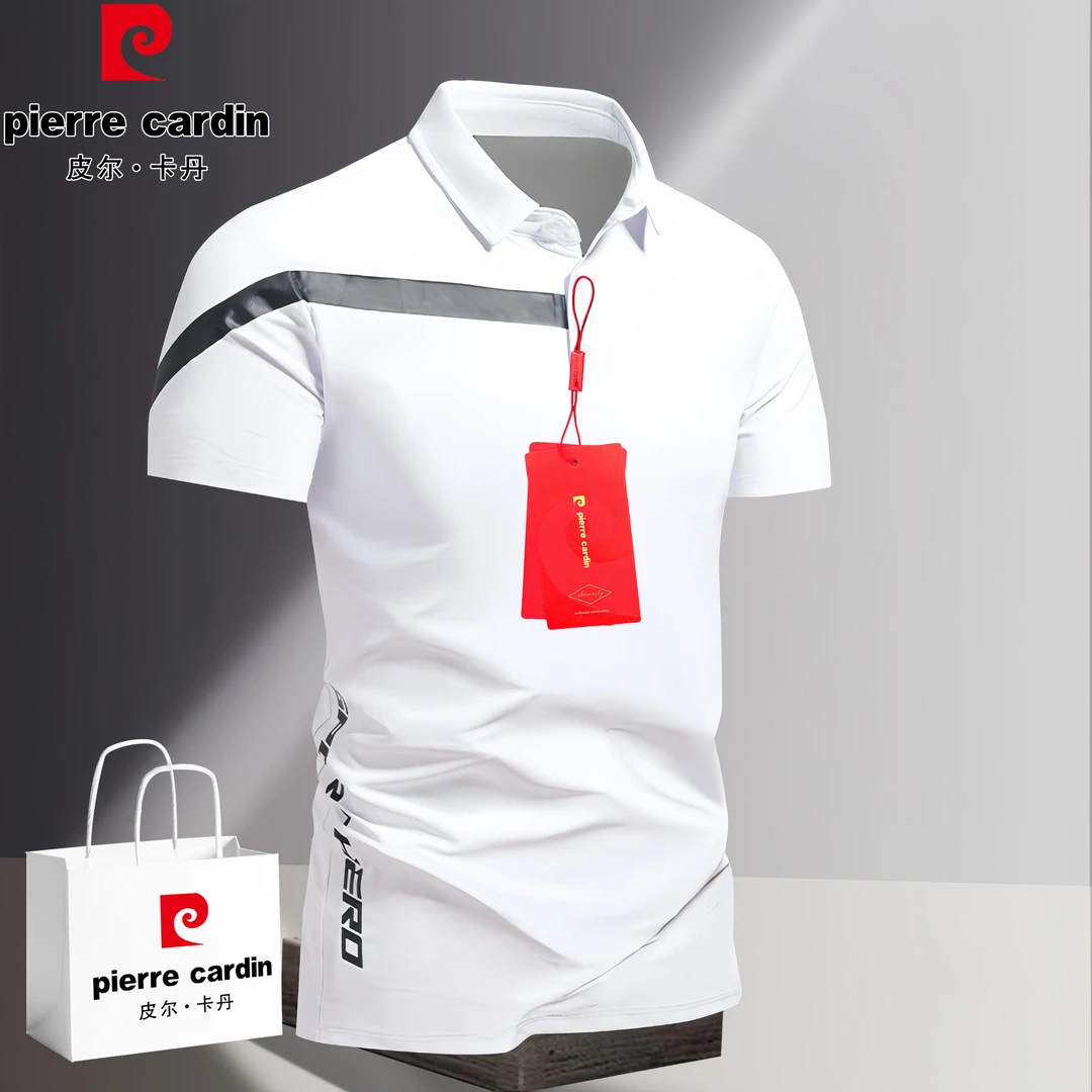 皮尔卡丹男士商务休闲短袖T恤夏季薄款休闲INS潮流半袖翻领POLO衫