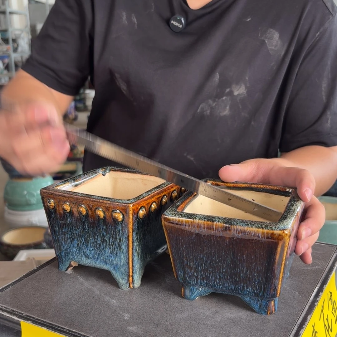 。一风堂石湾花盆 微瑕 内9*7