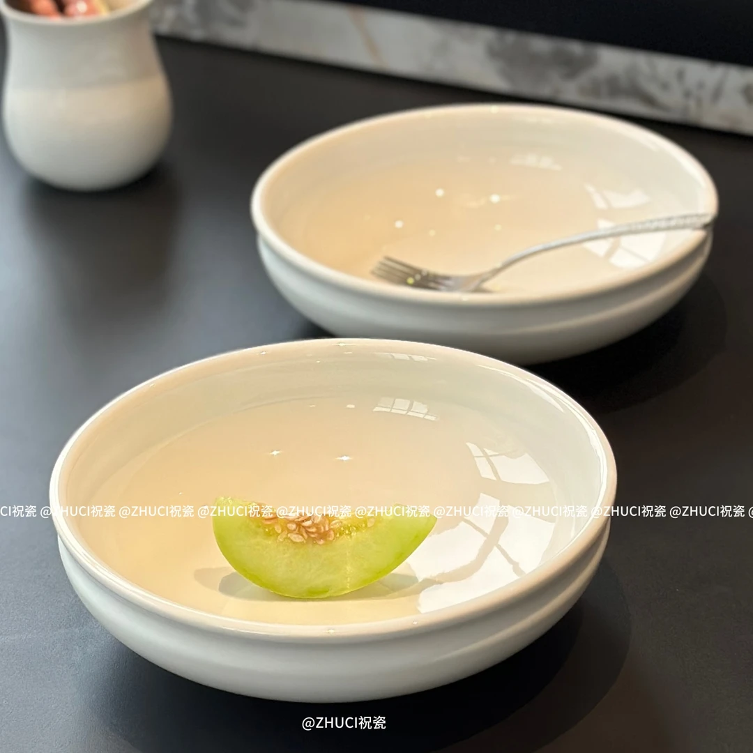 陶瓷釉下彩8英寸（20cm）凹边圆碗