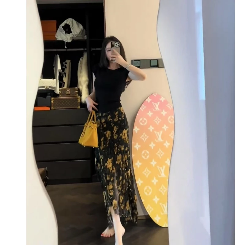 夏装搭配一整套小个子纯欲风辣妹轻熟御姐独特绝美上衣裙子套装女