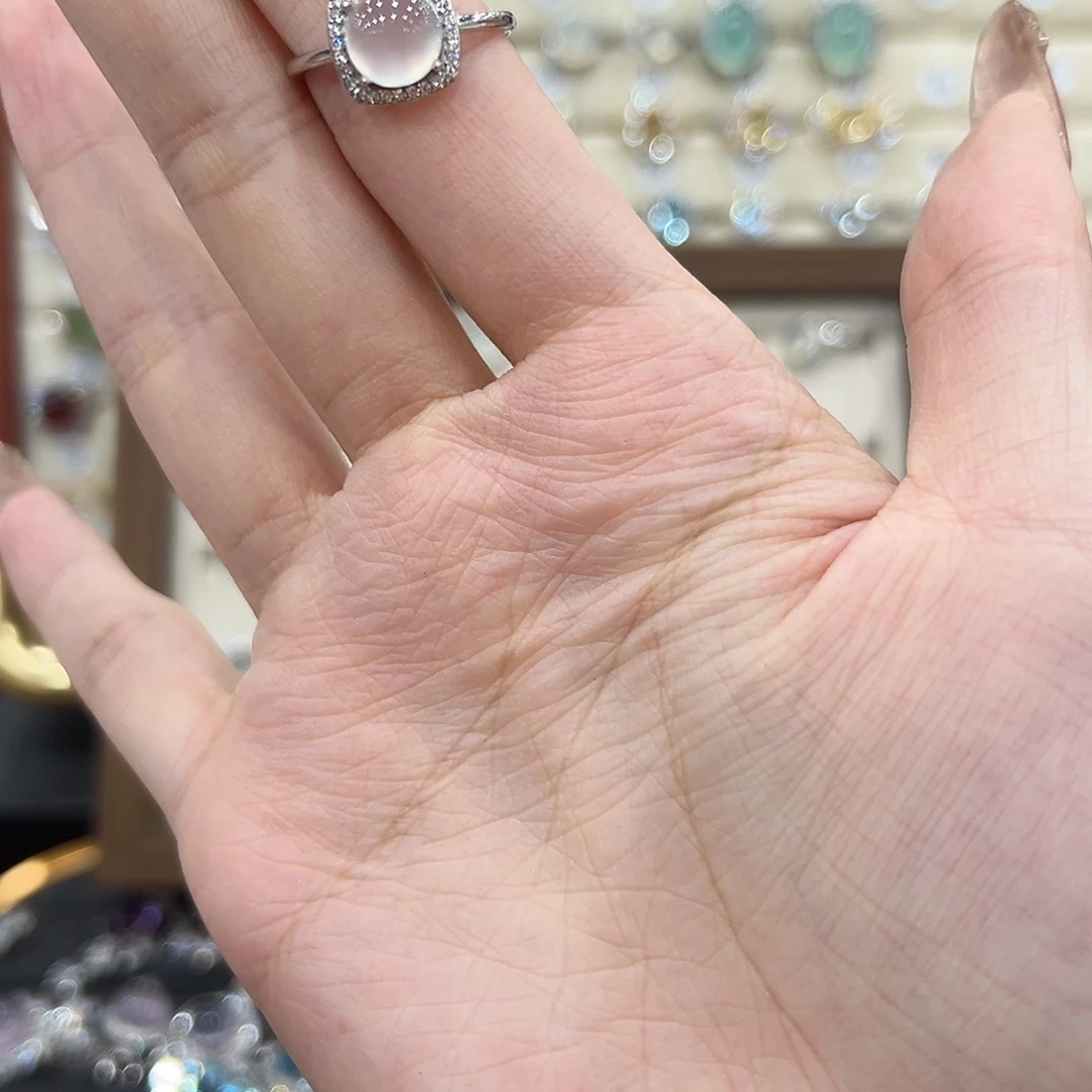 七***末岫玉银S925镶嵌戒指