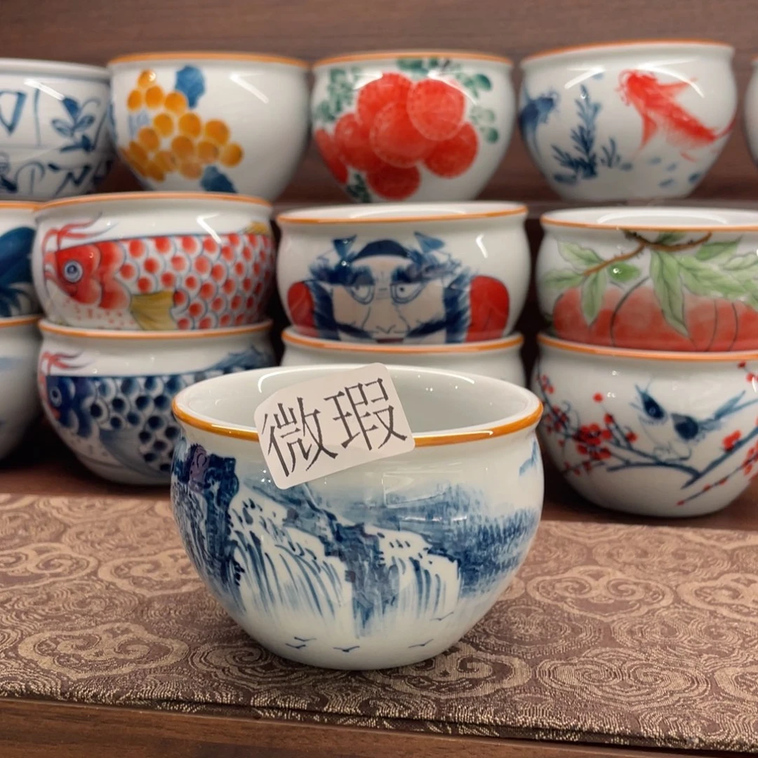 微瑕釉下彩纯手绘