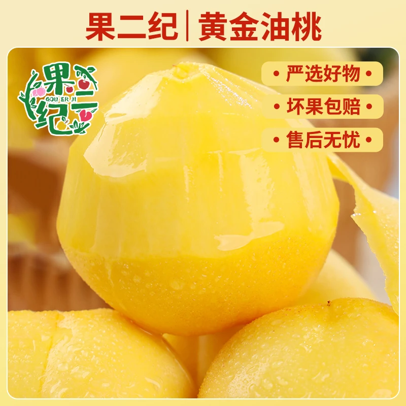 【果二纪】【京东上门】山东蒙阴黄金油桃3-4.5斤自然成熟源头直采