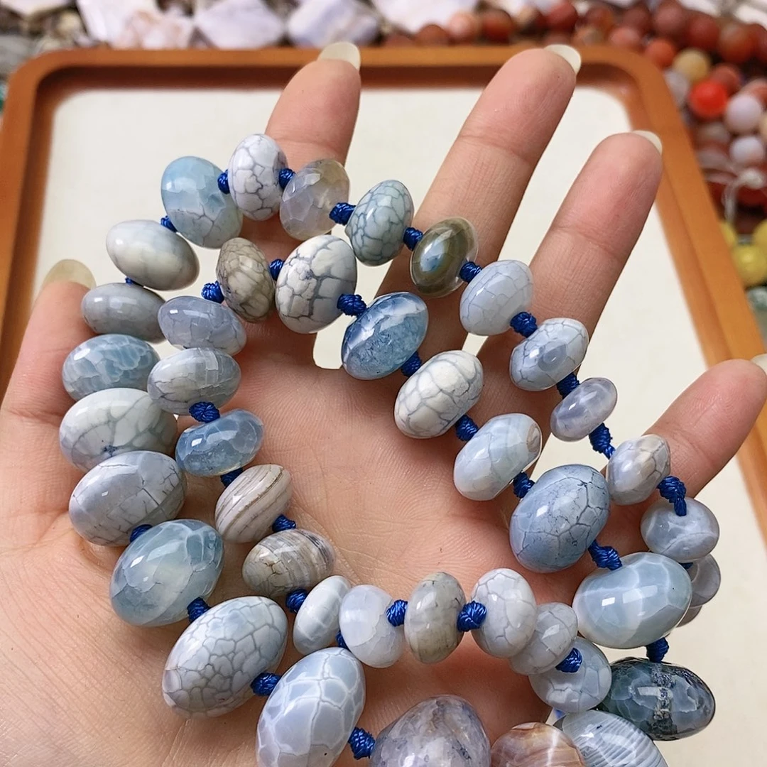 玛瑙/玉髓合金珠宝半成品塔链玛瑙一条