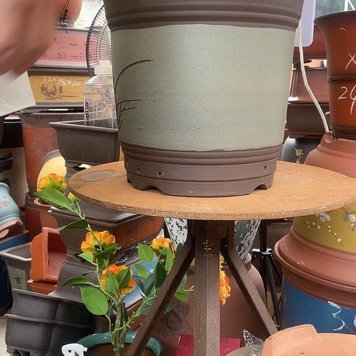 31高栏绿色花盆紫砂花盆紫砂