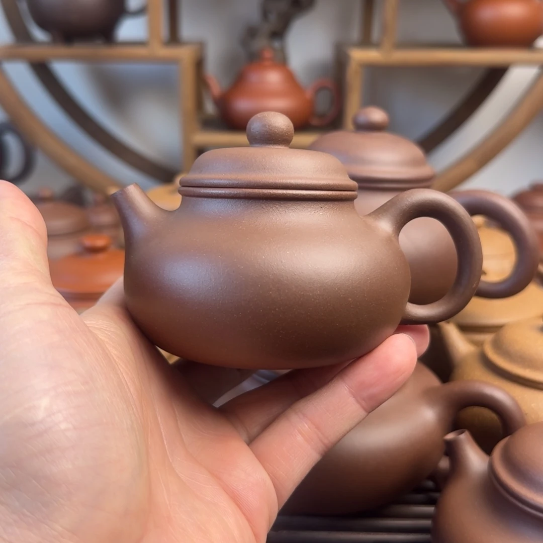 紫砂茶壶容天200cc台西嫩底槽清